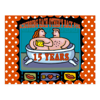 15th Wedding Anniversary Gifts Postcard