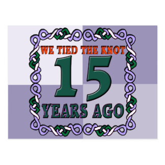 15th Wedding Anniversary Gifts Postcard