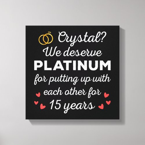 15th Wedding Anniversary I - Crystal Funny Couple