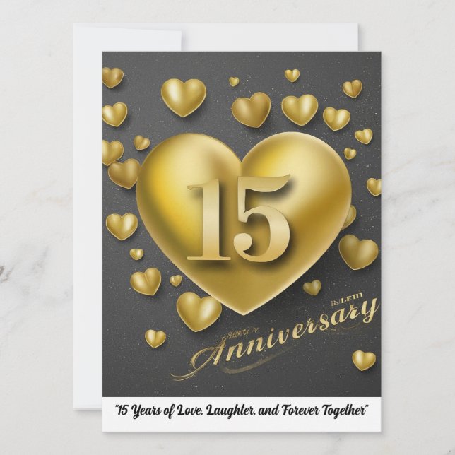 15th Wedding Anniversary Invitation (Front)