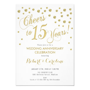  15  Year  Anniversary  Invitations  Zazzle