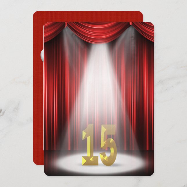 15th Wedding Anniversary Party Invitation (Front/Back)