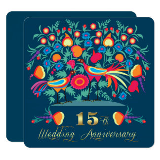 15th Wedding Anniversary Party Invitations