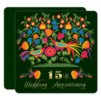 15th Wedding Anniversary Party Invitations