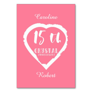 15th Wedding anniversary traditional crystal Card