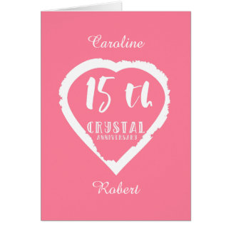 15th Wedding anniversary traditional crystal Card
