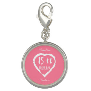 15th Wedding anniversary traditional crystal Charm