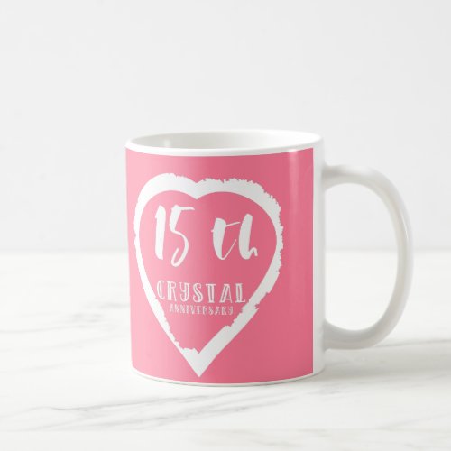 15th Wedding anniversary traditional crystal Coffee Mug