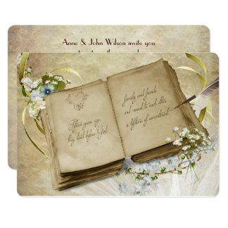 15th Wedding Anniversary Vintage Vow Renewal Card