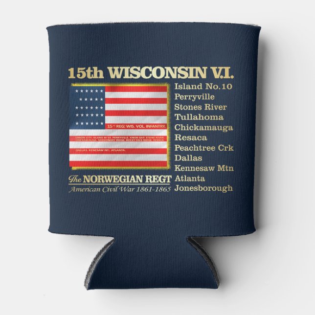 15th Wisconsin V.I. (BH) Can Cooler (Front)