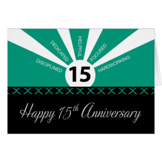 15th Year Employee Business Anniversary, Green Card