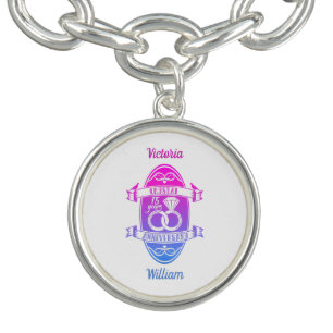 15th Year traditional crystal wedding anniversary Bracelet