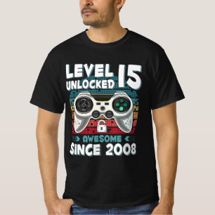 15yr BDay Son Boy Fun Gamer 15th 15 Year Old Birth T-Shirt