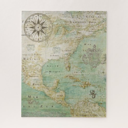 1600s AMERICA MAP Jigsaw Puzzle