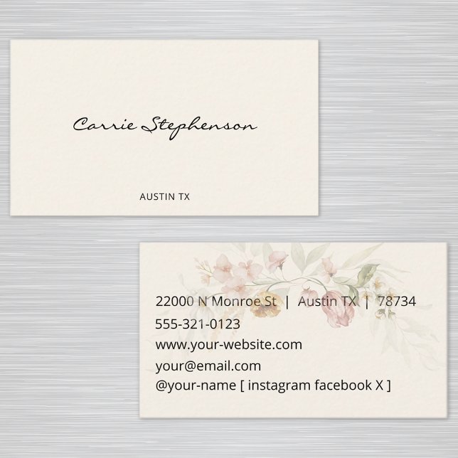 1600s Vintage Dutch Floral Swag Business Card (Creator Uploaded)