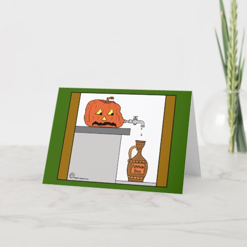 1604 Pumpkin Spice Cartoon Thank You Card