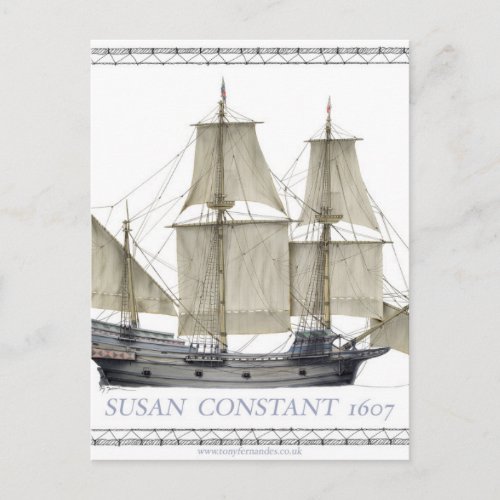 1607 susan constant postcard