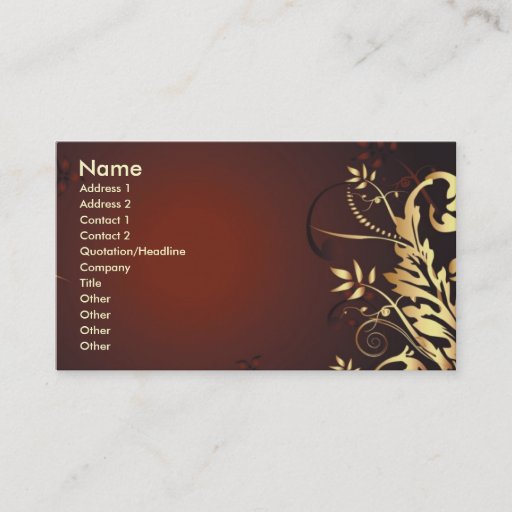 Customizable 160 , Name, Address 1, Address 2, Contact 1, Co... Business Card