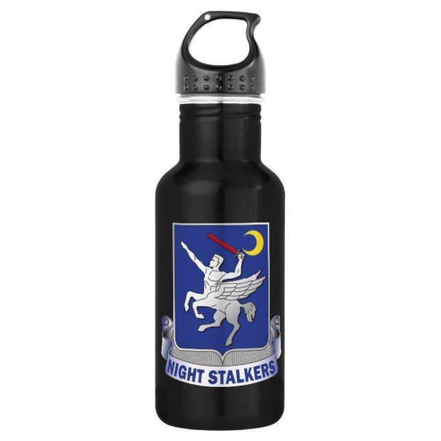 160TH AVIATION NIGHT STALKERS LIBRTY STAINLESS STEEL WATER BOTTLE (Front)