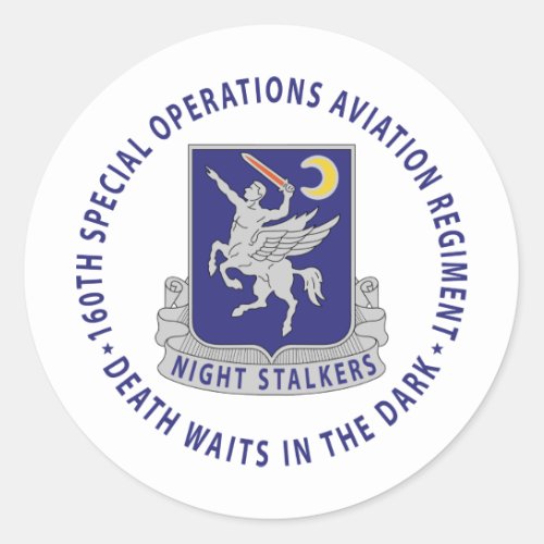 160th SOAR _ Night Stalkers Classic Round Sticker