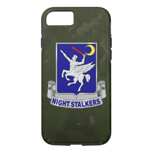 160th SOAR Night Stalkers Dark Green Camo iPhone 87 Case