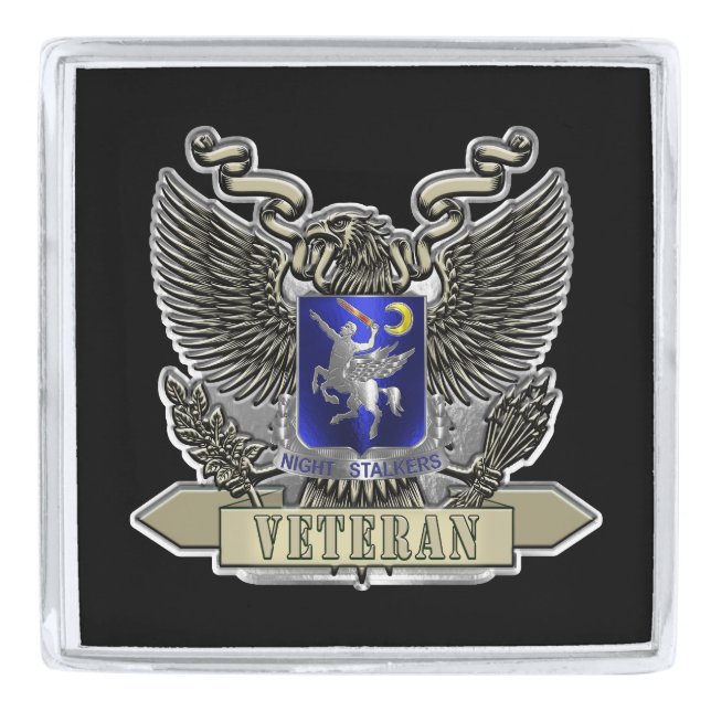 160th SOAR Special Operations Aviation Regiment Silver Finish Lapel Pin (Front)