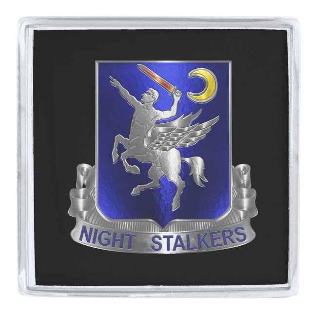 160th SOAR Special Operations Aviation Regiment  Silver Finish Lapel Pin (Front)