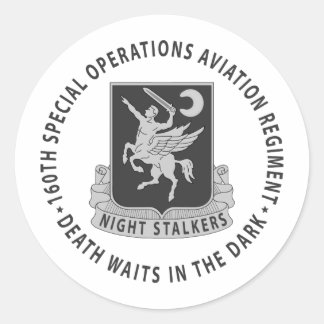 160th SOAR - Subdued Classic Round Sticker