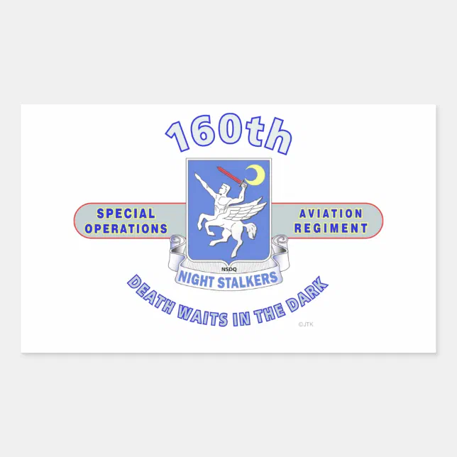 160TH SPECIAL OPERATION AVIATION REGIMENT SOAR RECTANGULAR STICKER | Zazzle