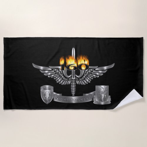 160th Special Operations Aviation NIGHT STALKERS  Beach Towel