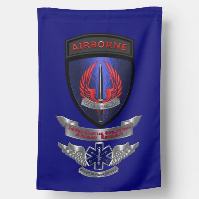 160th Special Operations Aviation Regiment Medics House Flag (Back)