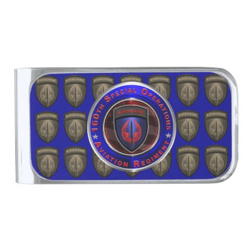 160th Special Operations Aviation Regiment  Silver Finish Money Clip