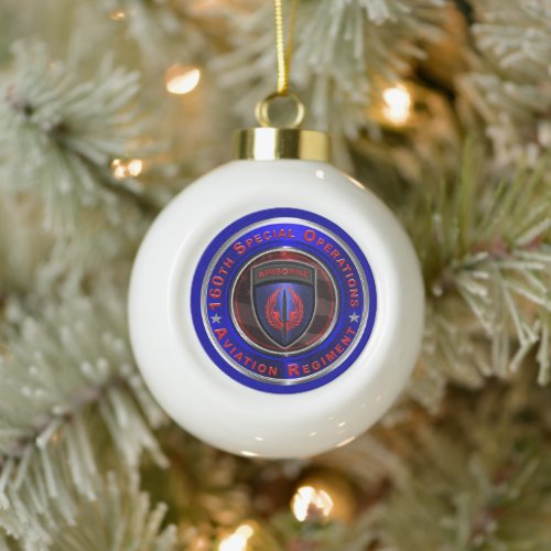 160th Special Operations Aviation Regiment SOAR  Ceramic Ball Christmas Ornament
