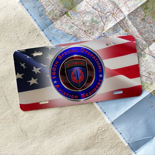 160th Special Operations Aviation Regiment “SOAR” License Plate (In Situ)