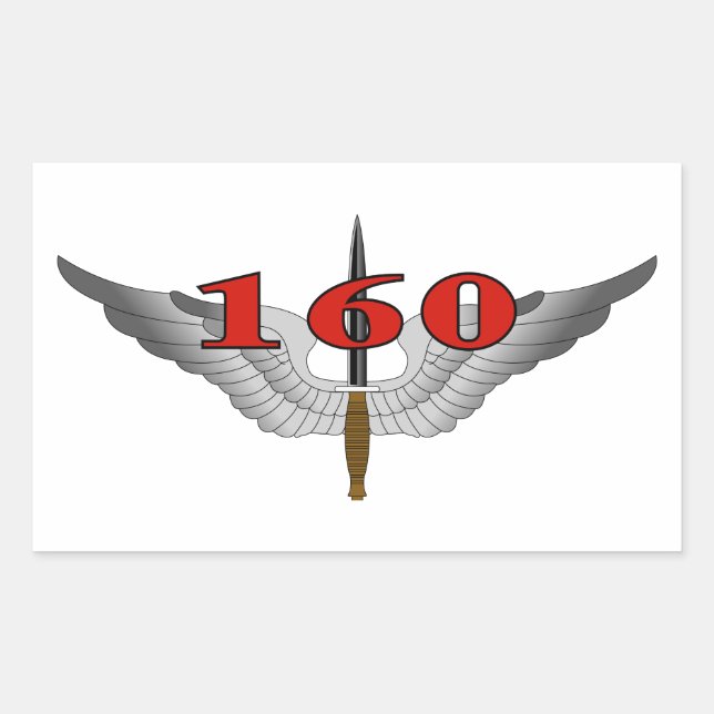 160th Special Operations Aviation Regiment (SOAR) Rectangular Sticker (Front)