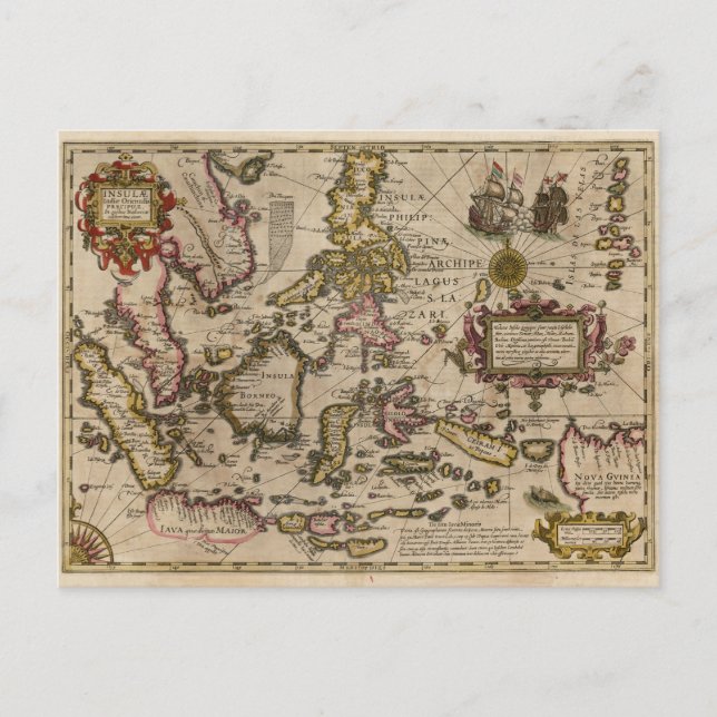 1613 Renaissance Map Postcard (Front)