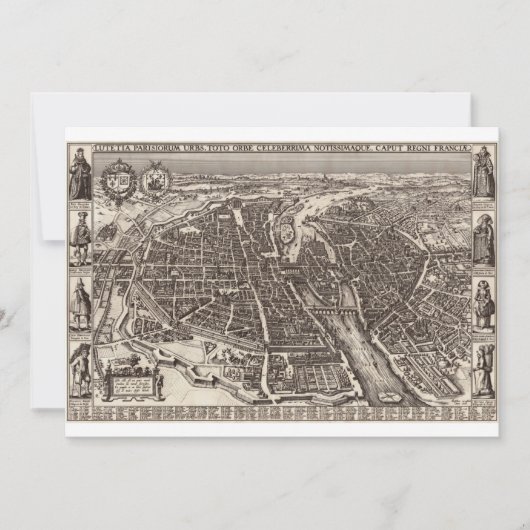 1618 Map of Paris by Claes Jansz. Visscher (Front)