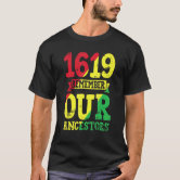ORIWAVE Project 1619 Black History Month T-Shirt - Remembering The First African Landing Tee