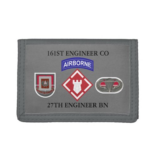 161ST ENGINEER COMPANY 27TH ENGINEER BATTALION  TRIFOLD WALLET