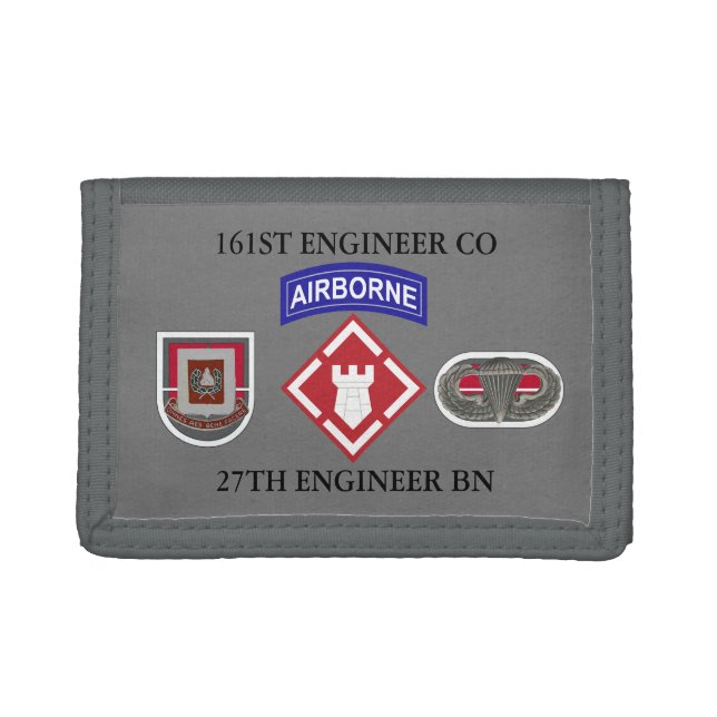 161ST ENGINEER COMPANY 27TH ENGINEER BATTALION  TRIFOLD WALLET (Front)