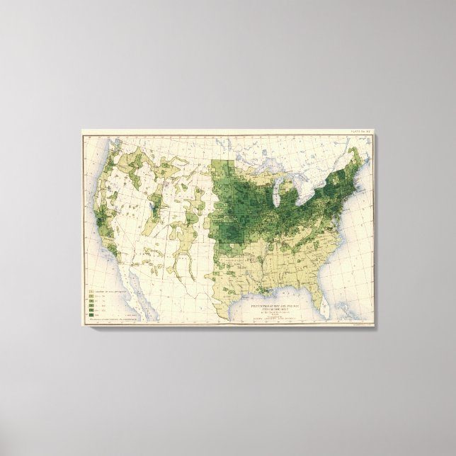 162 Hay, forage/sq mile Canvas Print (Front)