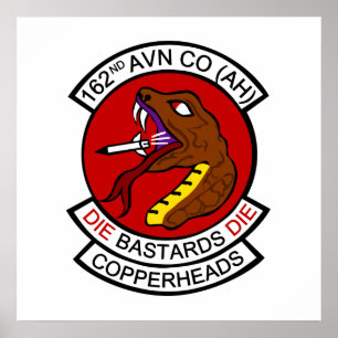 162nd Avn Co. (AH) Copperheads Poster