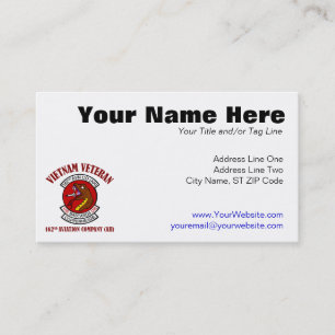 162nd Avn Co (AH) Vietnam Business Card