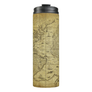 1635 World Map: Vintage Style Thermal Tumbler