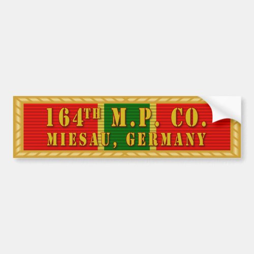 164th MP Co Superior Unit Award Bumper Sticker