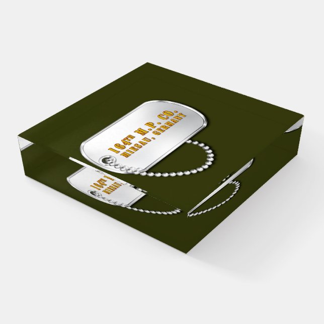 164th MP Company Miesau Germany Paperweight (Angled)