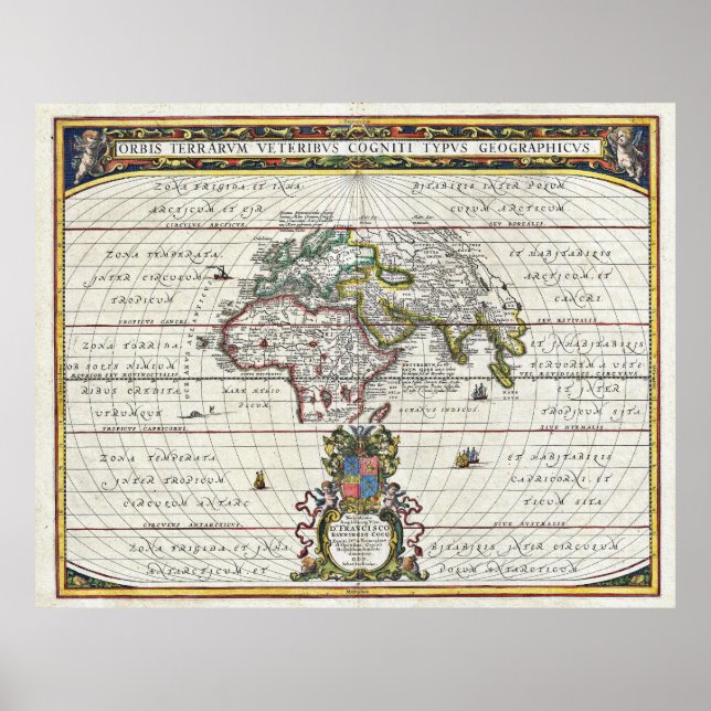 1650 Jansson Map of the Ancient World Poster (Front)