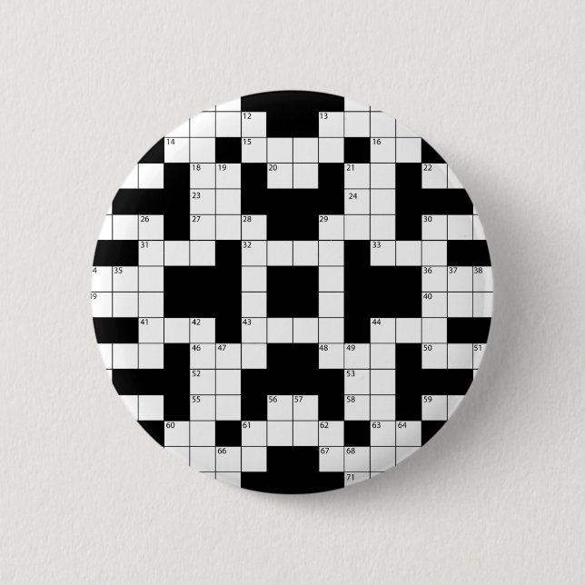 16640-crossword-puzzle-vector CROSSWORD PUZZLE VEC Pinback Button (Front)