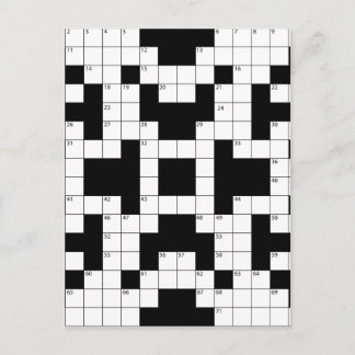 16640-crossword-puzzle-vector CROSSWORD PUZZLE VEC Postcard