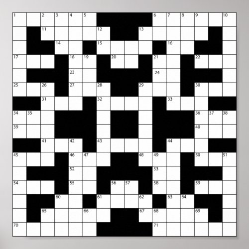 16640_crossword_puzzle_vector CROSSWORD PUZZLE VEC Poster